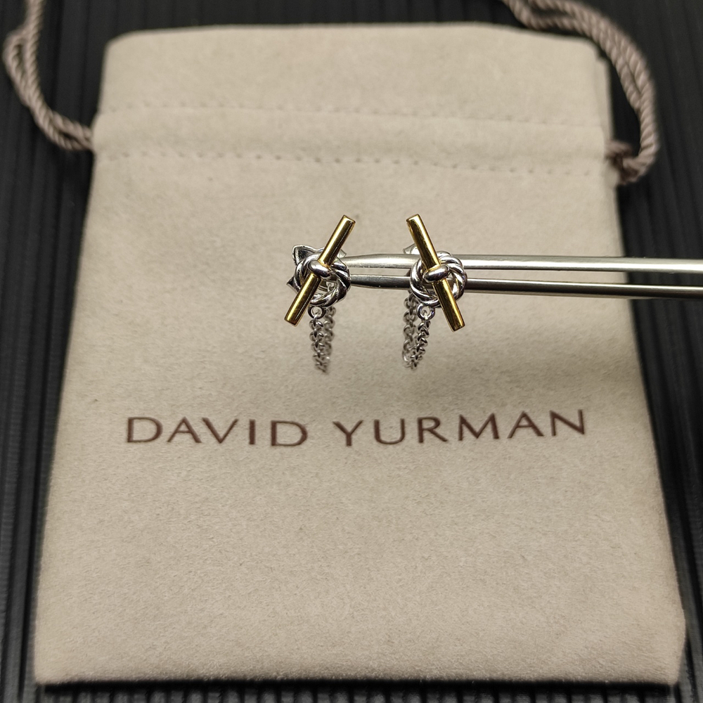 David Yurm Two-tone Petit Chain Earrings